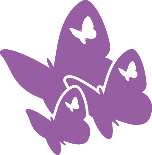 Butterfly Logo Icon Purple