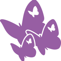 Butterfly Logo Icon Purple